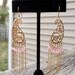 Summer Sale Gold chain dangle earrings with pink Czech glass beads