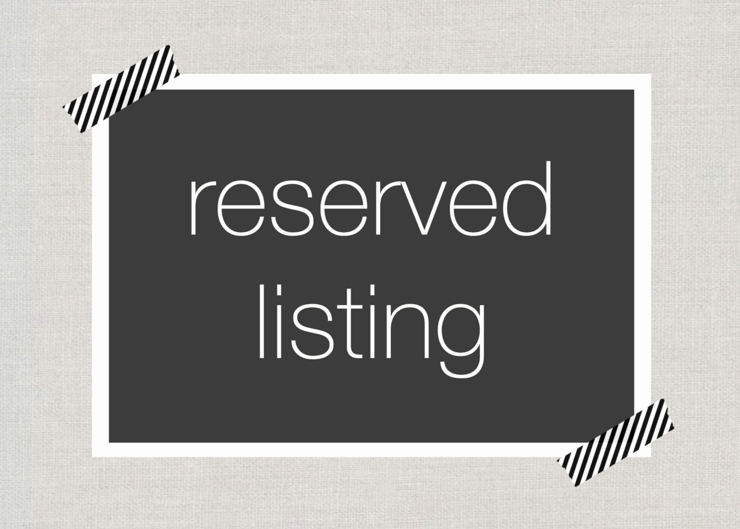 Reserved for Debbie