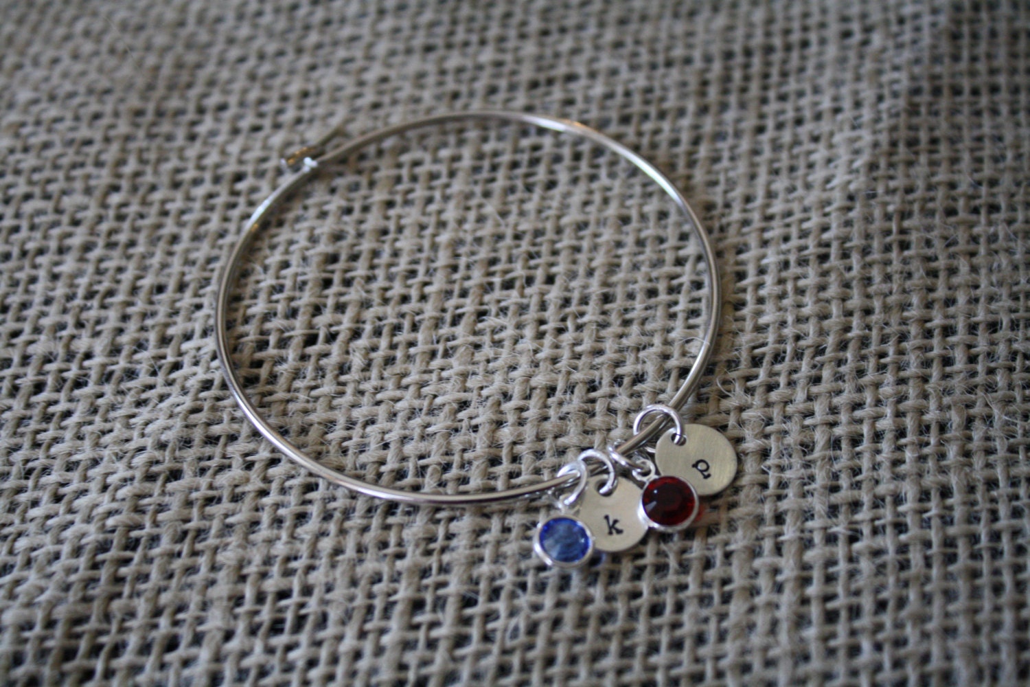 Hand Stamped Initial Bracelet