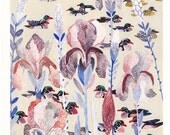 Mourning Iris and Wood Ducks- 11" x 14"  Archival Print
