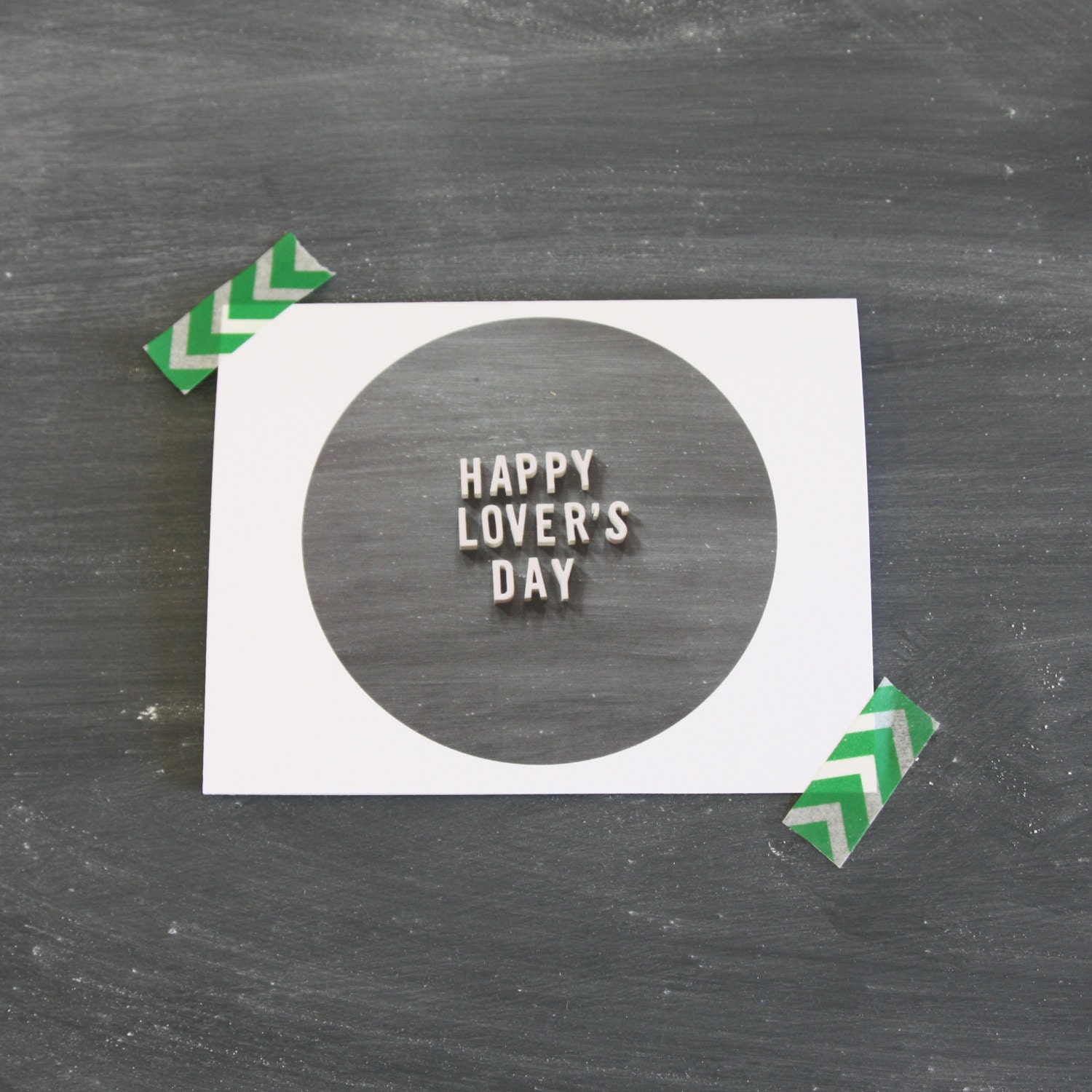 Valentine's Day card - Black and white with vintage letters - Happy Lover's Day