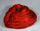 Bombyx Cultivated Silk Combed Top - Crimson - 1oz