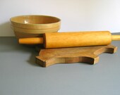 Vintage Wood Rolling Pin, Maple, Farmhouse Kitchen