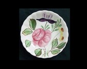 Blue Ridge Pottery JUNE BOUQUET 5.25" BOWL Pink Rose Purple  Country Garden Victorian Chic Vintage Southern Potteries Dinnerware (6314)