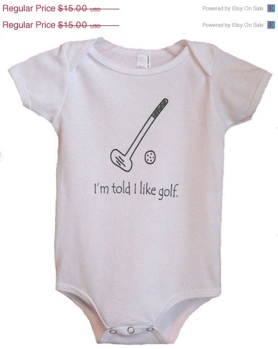 ON SALE I'm Told I Like Golf baby and toddler shirt