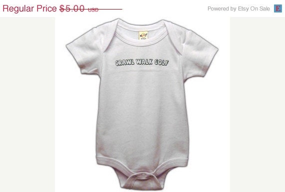 ON SALE Crawl Walk Golf baby and toddler shirt