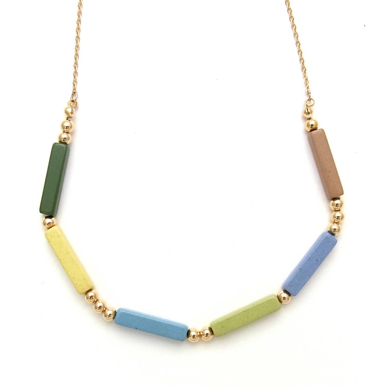 Pastel Ceramic Beads Necklace - Limited edition.