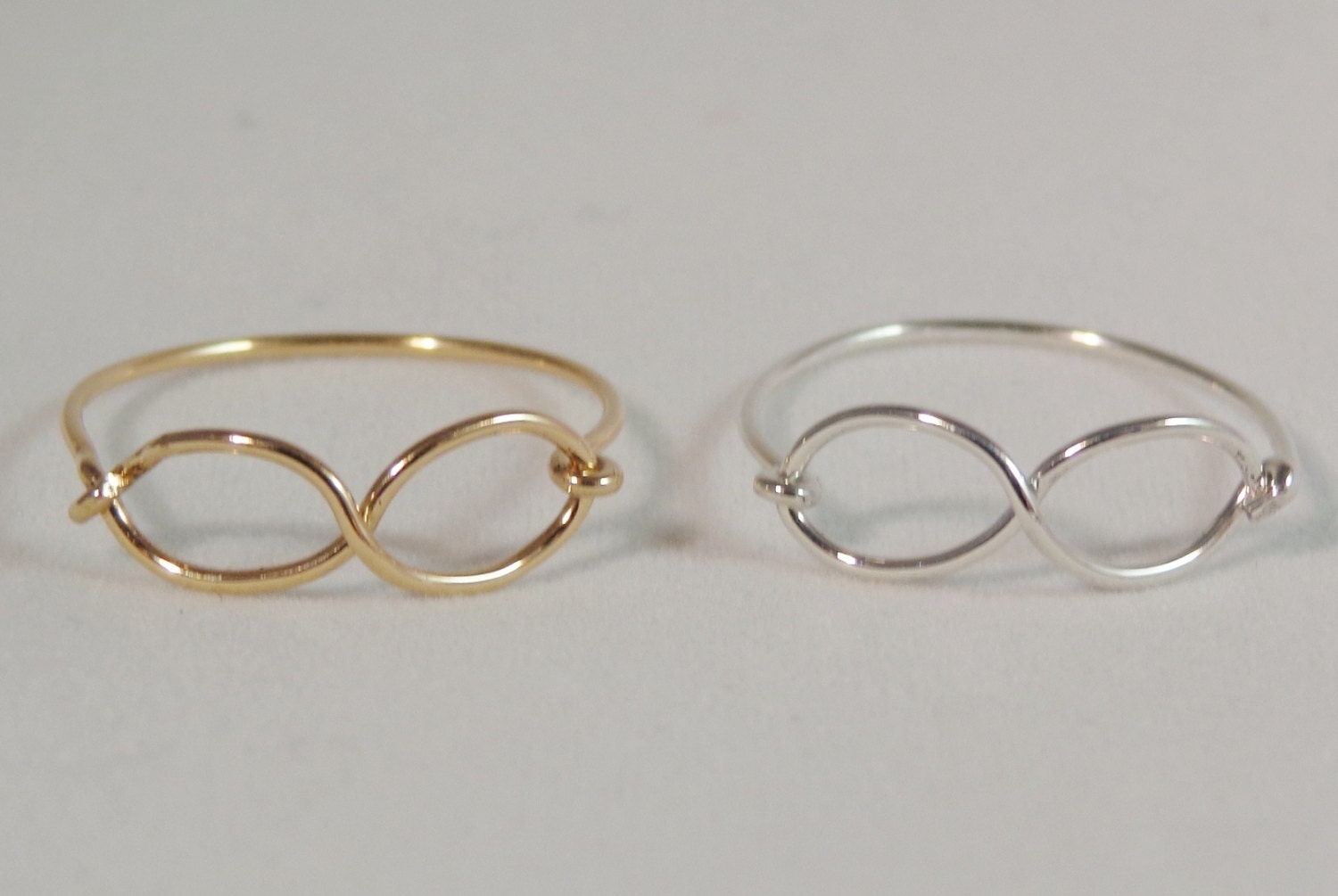 INFINITY RINGS in gold and silver