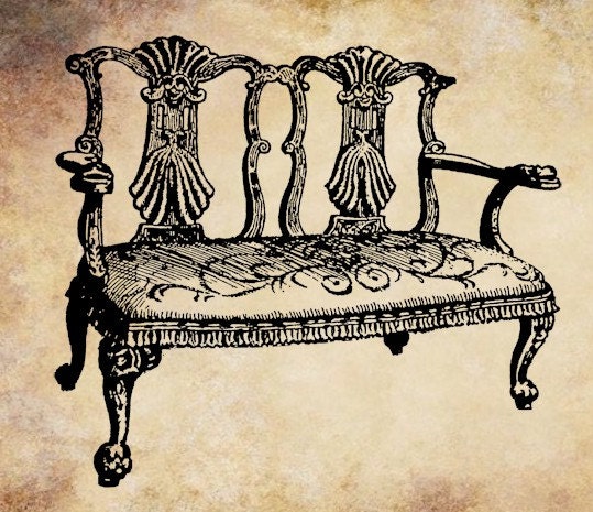 antique love seat furniture png clip art graphics digital download household items image commercial use