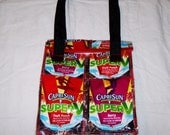 Etsy Fun Eco Friendly Lunch Bag made with Recycled Capri Sun Bags New Super V Upcycled repurposed