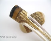 Hair Fork  Antler, Black and White Ebony Wood, Antler Avalon Tusk  Hairfork, Grahtoe, Handmade Hair Art