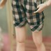 jiajiadoll  coffee checked shorts fit momoko or blythe or misaki