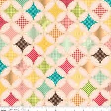 ON SALE Fat Quater Riley Blake, Fly A Kite, Ice Cream Pink   Fabric by October Afternoon