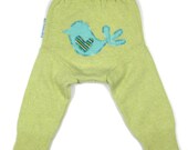 Wool Longies Diaper Cover - CHICKADEE - Medium 9-18M