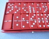 Dominoes  red vintage