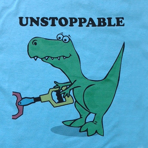 T Rex is Unstoppable t-rex claw hand grabbers funny tyrannosaurus rex dinosaur t shirt geekery dino tshirt