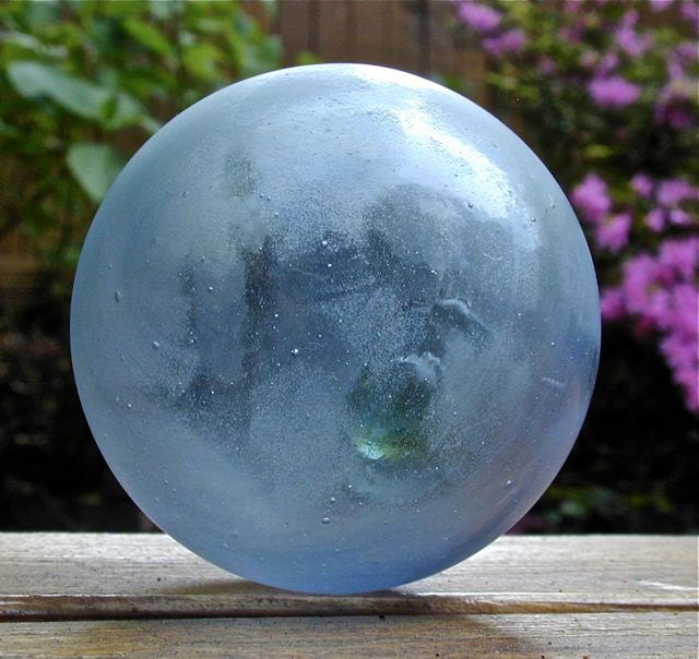 RESERVED for SJ, Glass Fishing Float Collectible, Lavender Mist, Nautical Decor, Beach Cottage Decor, Coastal Decor, Ocean Decor