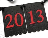 Class Of 2013 Banner - Embossed Graduation Caps - READY TO SHIP - Graduation Party Decor Graduation Banner Il_170x135