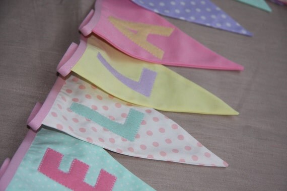LOVE HEARTS Banner Bunting Handmade Laura Ashley Fabric ideal for a Birthday Party or Celebration or Photo prop Custom Made to order Il_570xn