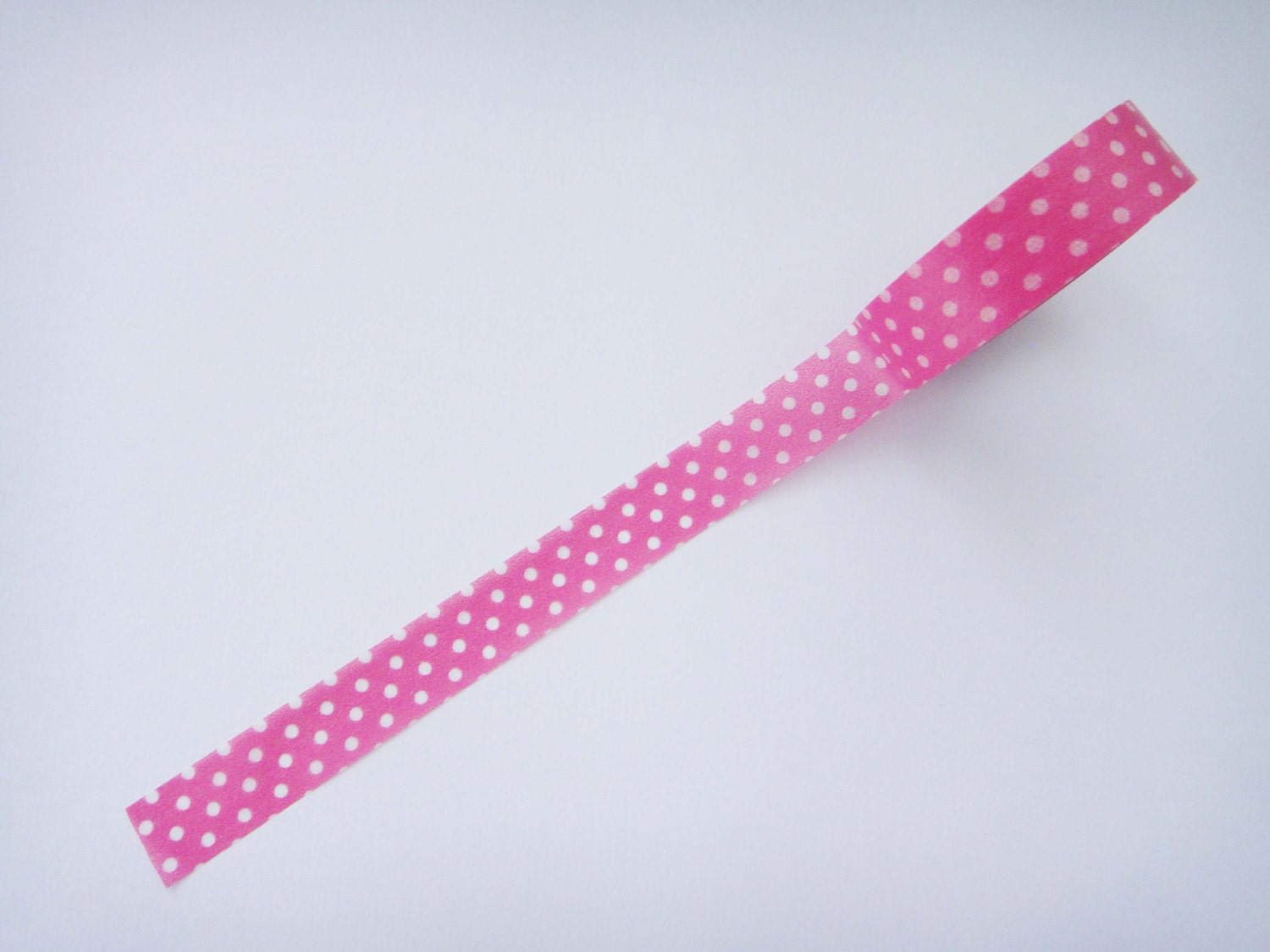 Cute Clear Polka Dots Pink Washi Paper Deco Tape