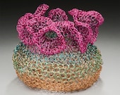 Colorful Crocheted Bowl with Hyperbolic Edge
