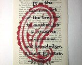 Teacher quote print on a book page, teacher gift