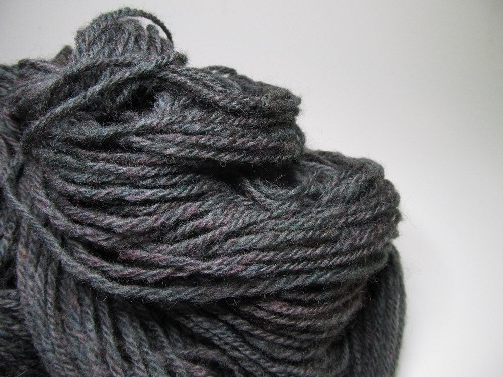 At Dusk, Handspun, Navajo Plied Yarn with Romney and Alpaca, Over 350 Yards