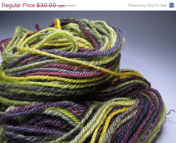 INVENTORY SELL DOWN Shaggy, Hand Dyed, Handspun, Navajo Plied, Bfl Yarn, Over 150 Yards