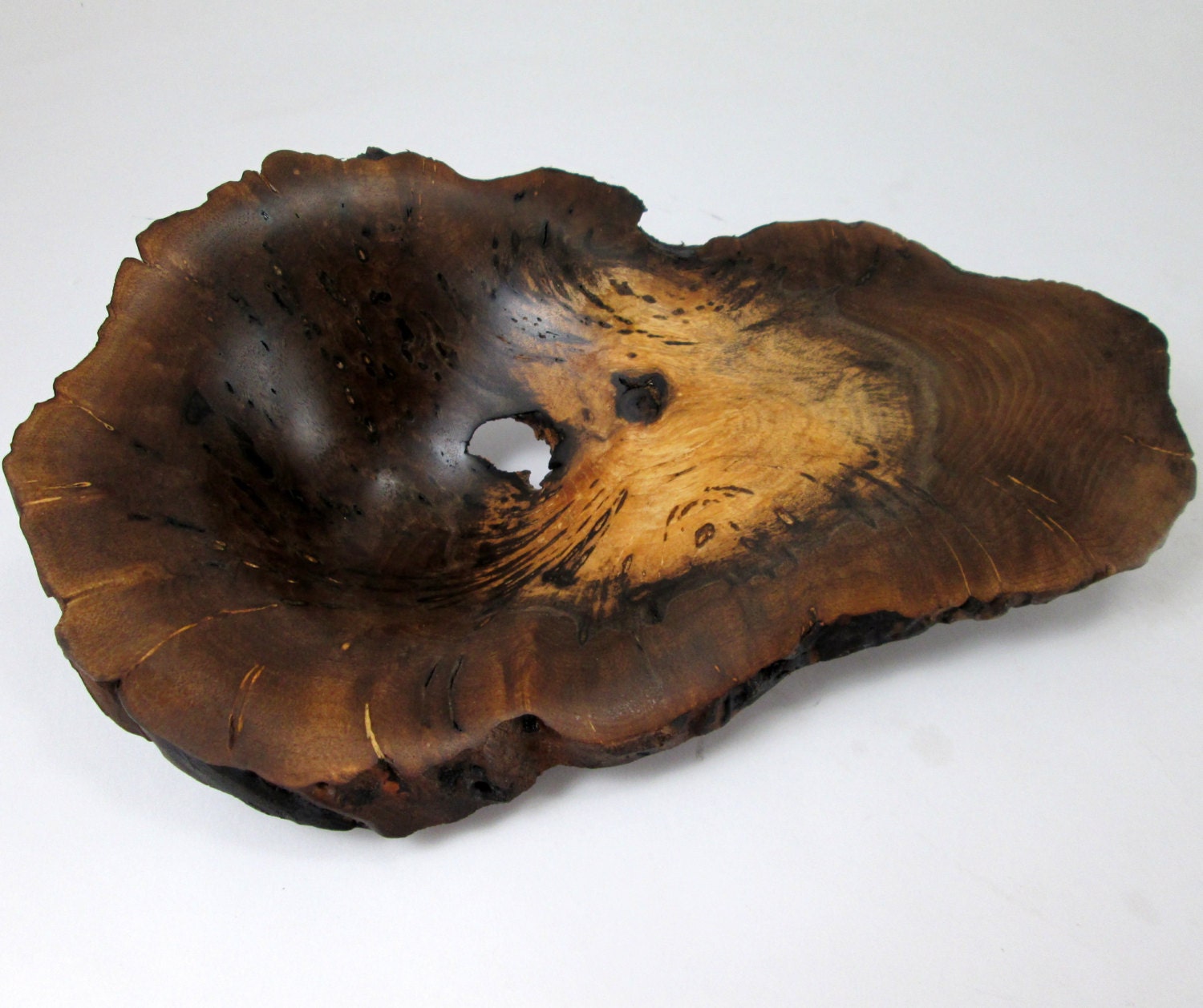 The Comets Tale - Black Walnut Burl Bowl