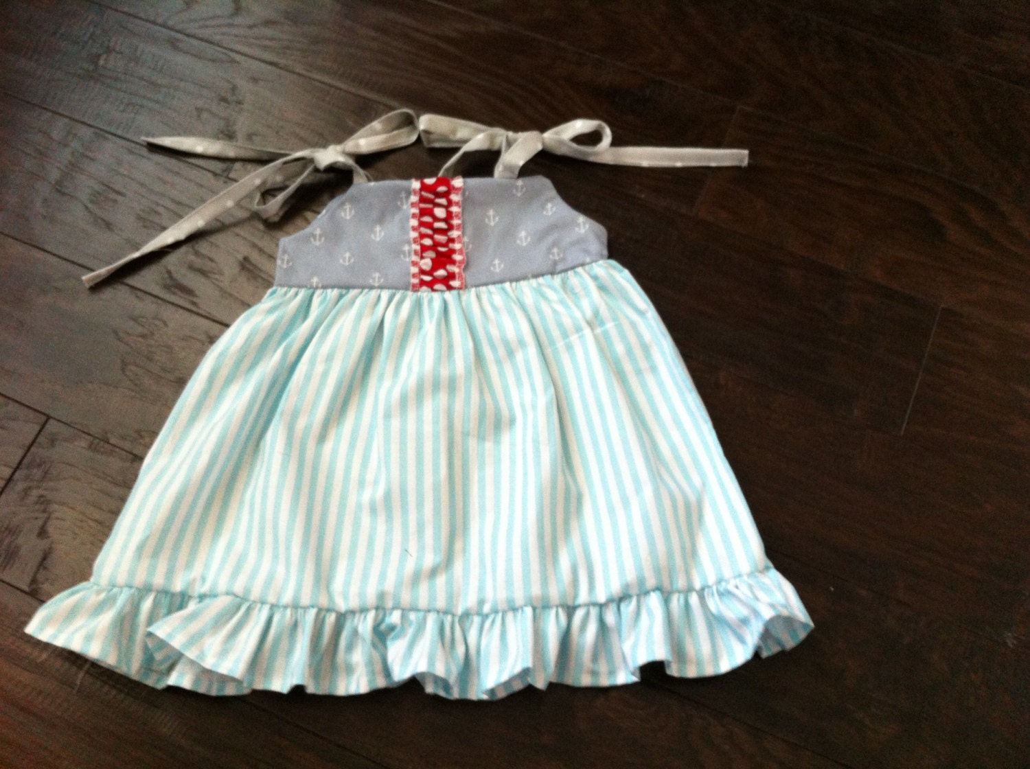 Sail Away Collection.... Anchor Dress ... sizes 3m to 6y available