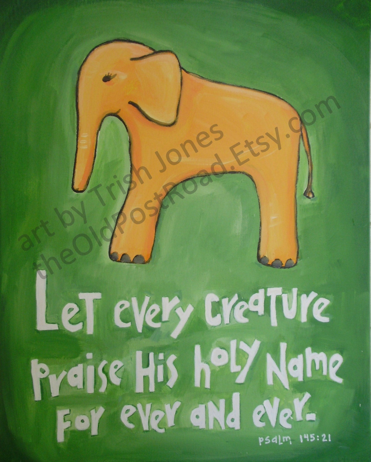 Let Every Creature Praise - Elephant Giclee Print