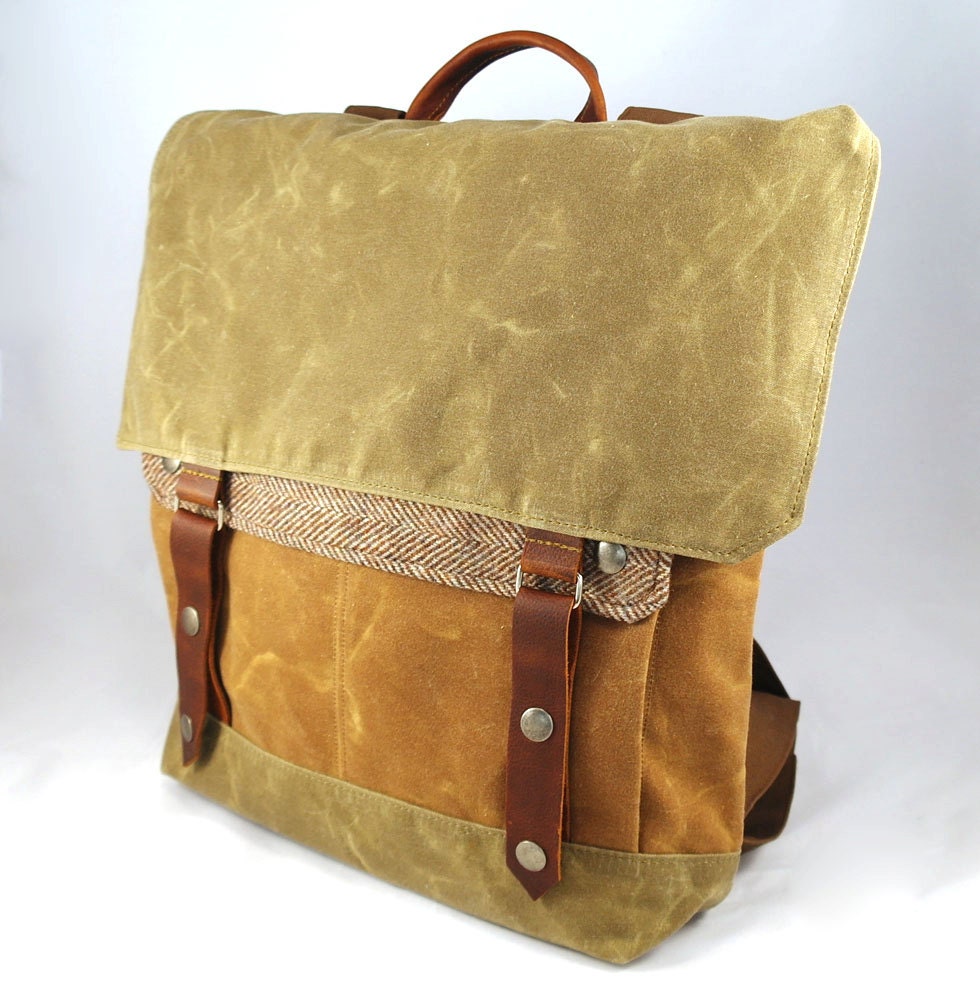 Trooper Herringbone Waxed Canvas Backpack