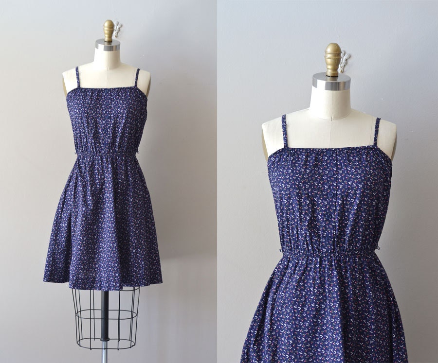 1970s sundress / calico 70s cotton dress / Summer Lovin' mini dress
