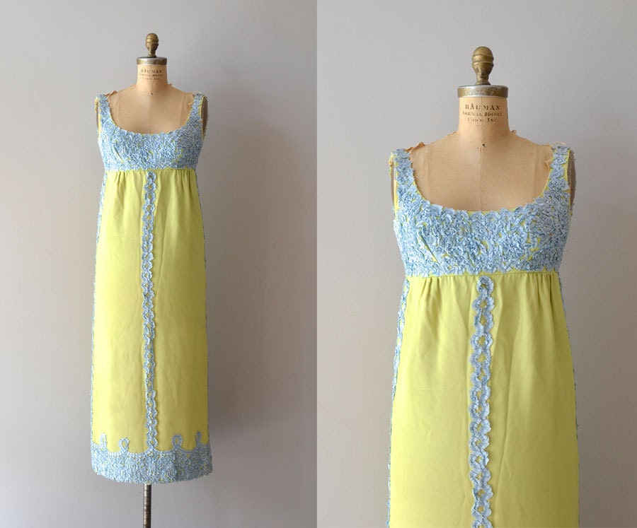 vintage 60s dress / 1960s maxi dress / Jean Varon gown