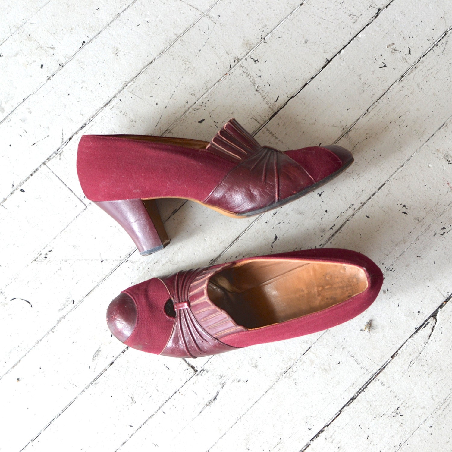 vintage 30s shoes / 1930s shoes / Au Courant heels