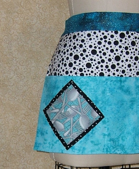 Forks and Spoons in the Drawer Half Apron