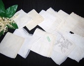 Vintage Hankie Pretties in White / Ivory.....Twelve