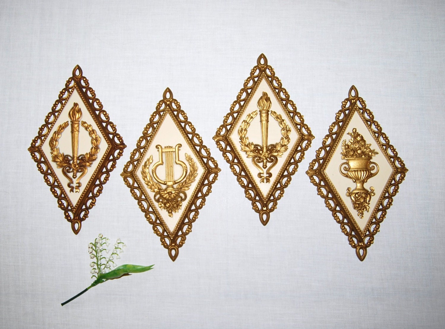 Vintage Hollywood Regency Diamond Decor