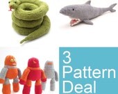 Digital Knitting Patterns. Toys for Boys. Special Offer.