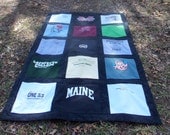 Custom Made Tee Shirt Quilt from 15 of your Own Tshirts