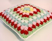 Lovely colors crochet pillow shabby chic style