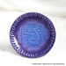 Sapphire-purple night Summer Dragon (ceramic plate - wall picture - ring holder) by studio Vishnya