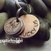 Lucky Us Copper Keychain with two lucky pennies