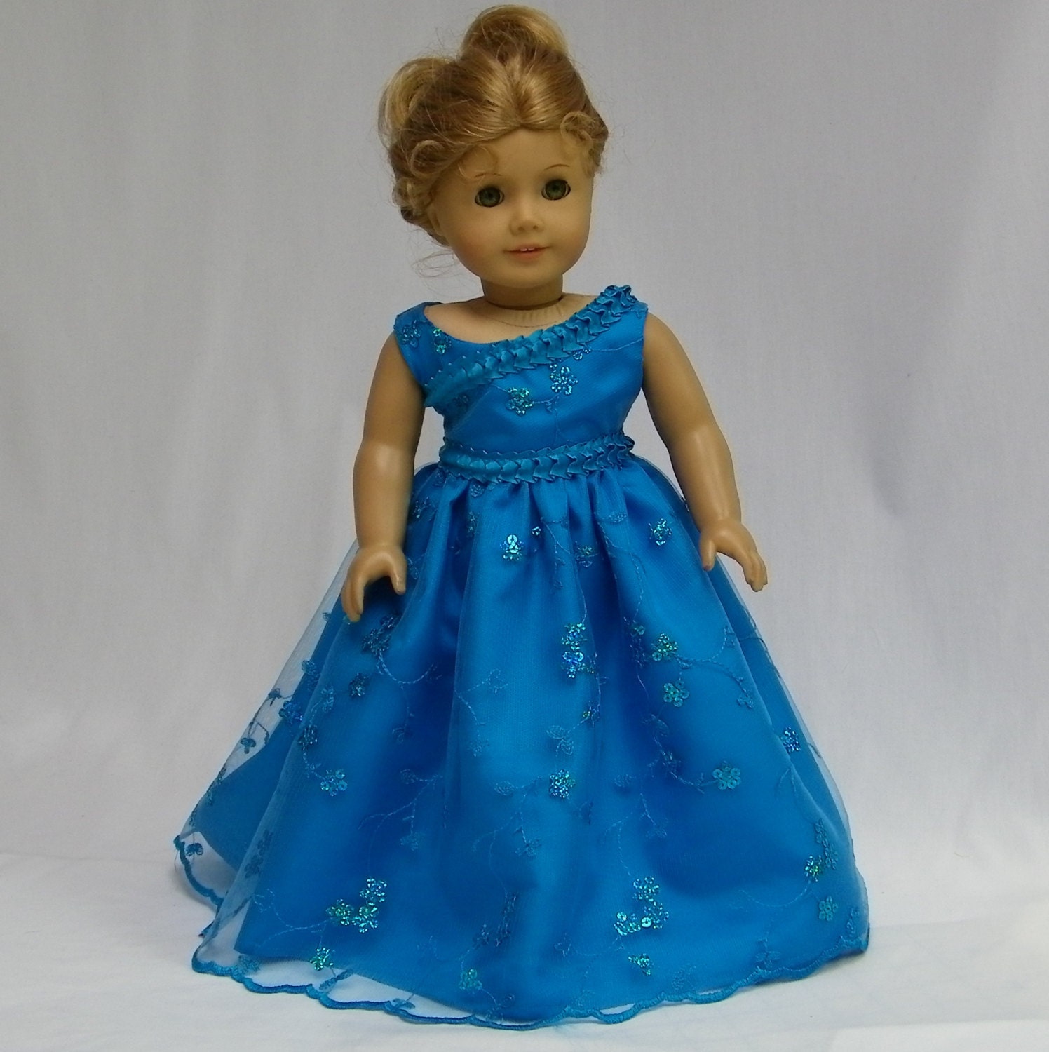 Deep Aqua Blue Formal for American Girl dolls