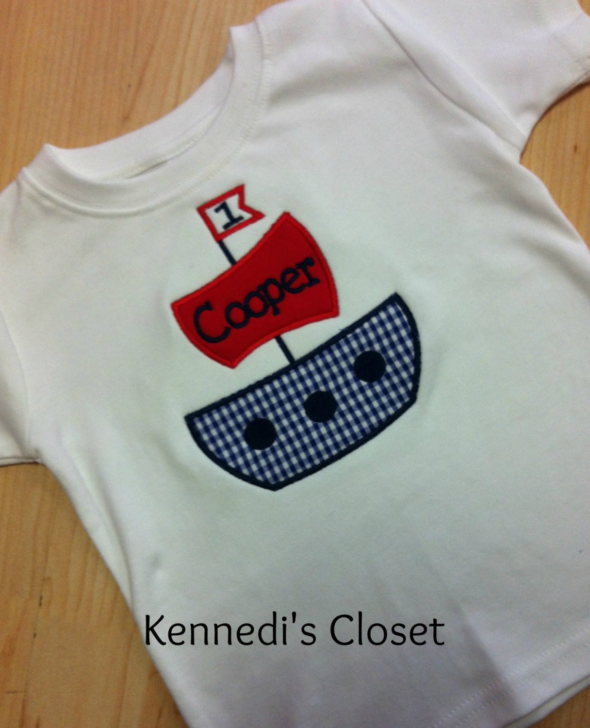 Boys Sailboat Applique