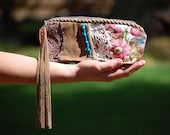 Calamity Jane Keepsake Zipper Clutch  - boho chic bohemian leather fringe western pouch wallet
