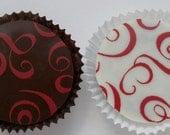 Designer RED RIBBON Chocolate Covered Oreos -Christmas Birthday Party Favor Ribbon