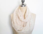 Ivory Lace Infinity Scarf