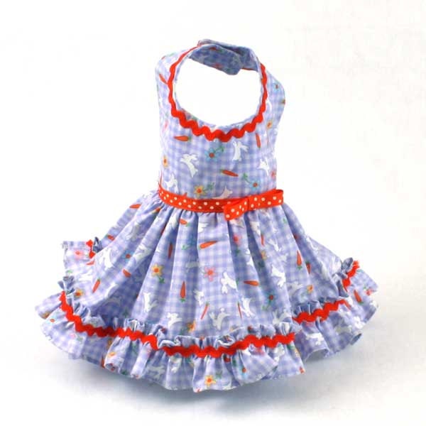 Lavender Gingham Easter Dresses for Dogs