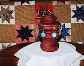 Wooden Earring Stand Hand Turned Jewelry Display